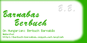 barnabas berbuch business card